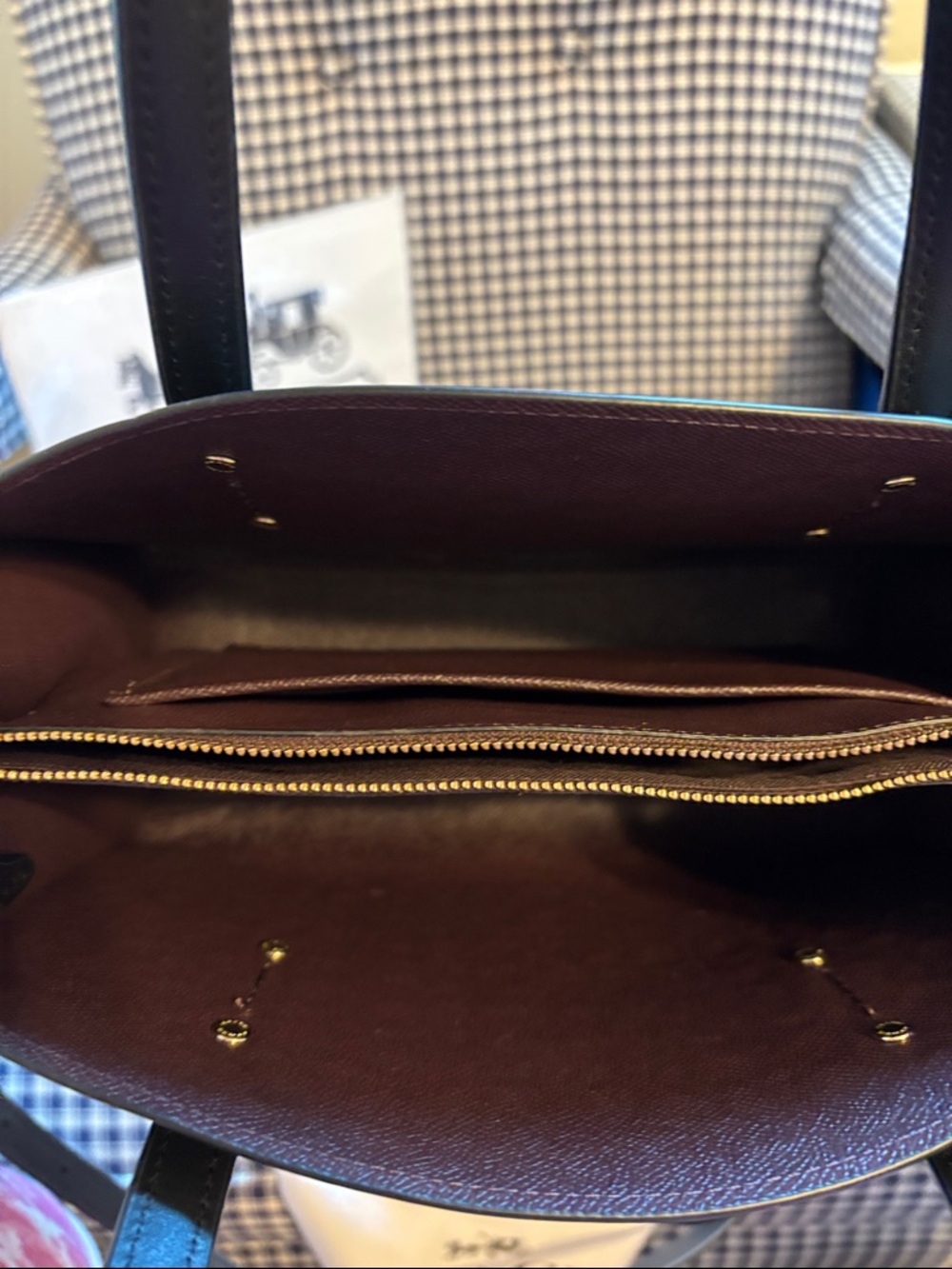 Coach Charlie carry  all Black Embossed leather with branded  Dust Bag - Picture 9 of 12